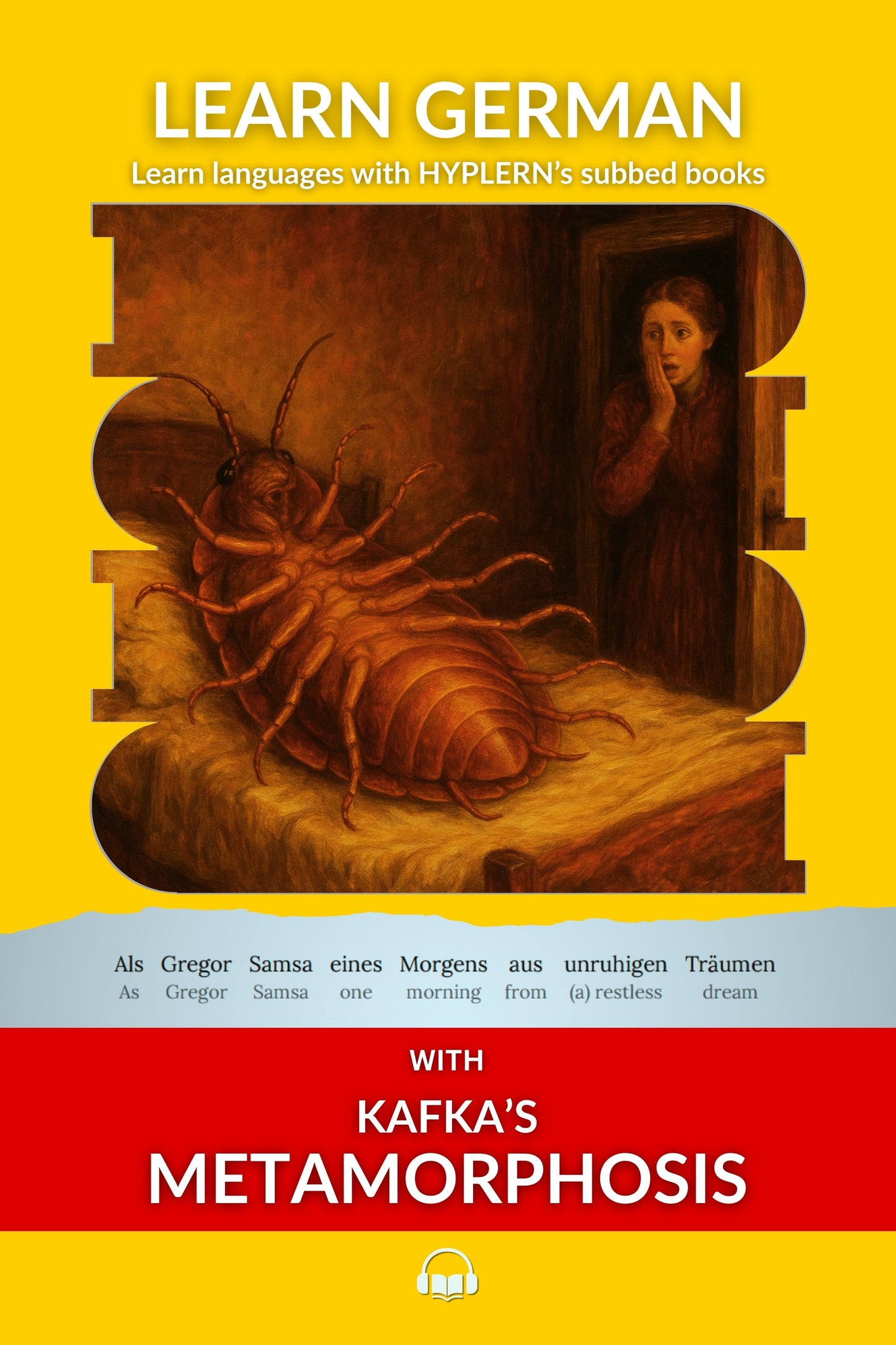 HypLern - Learn German With Literature: Die Verwandlung by Franz Kafka - Interlinear PDF, Epubs, Mobi and audio