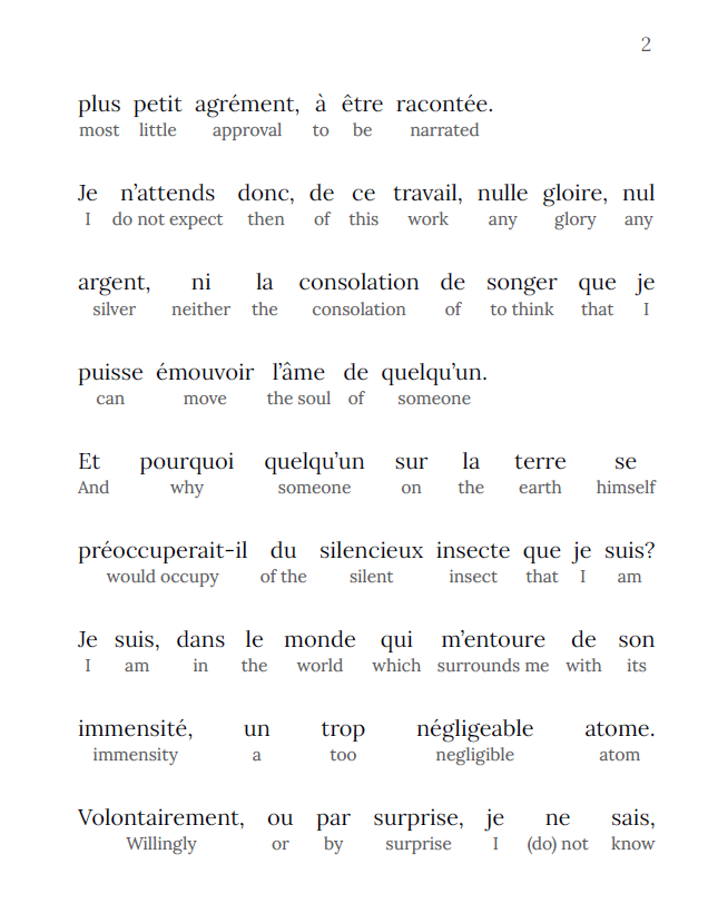 HypLern - Learn French With The Memories Of A Poor Devil - Interlinear PDF and Epubs
