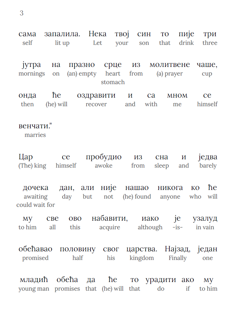 HypLern - Learn Serbian with Starter Stories - Interlinear PDF and Epub