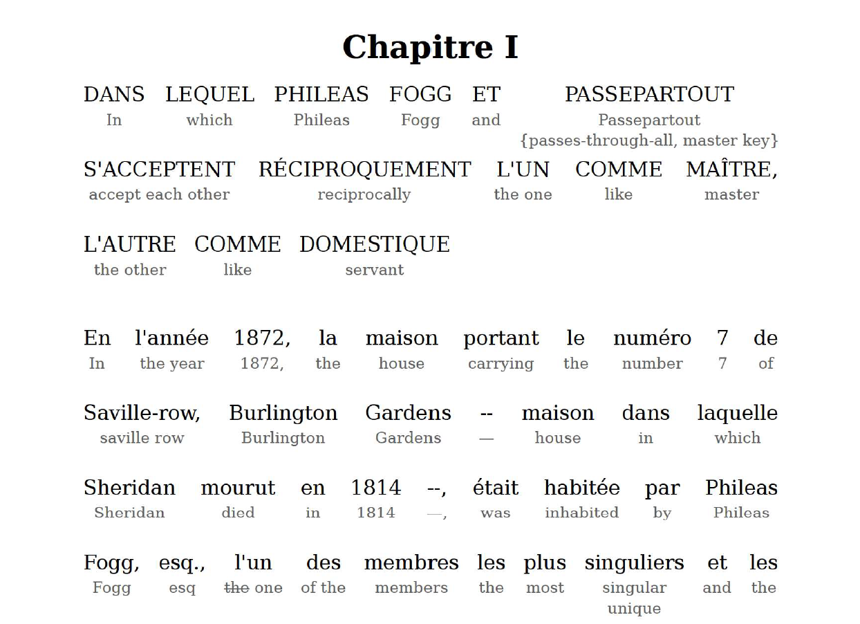 HypLern - Learn French With Around the World - Interlinear PDF and Epubs