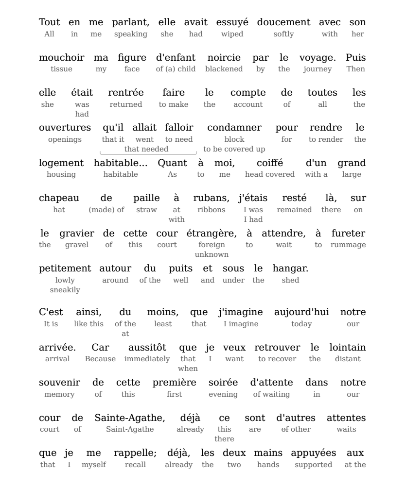 HypLern - Learn French With Le Grand Meaulnes - Interlinear PDF and Epub