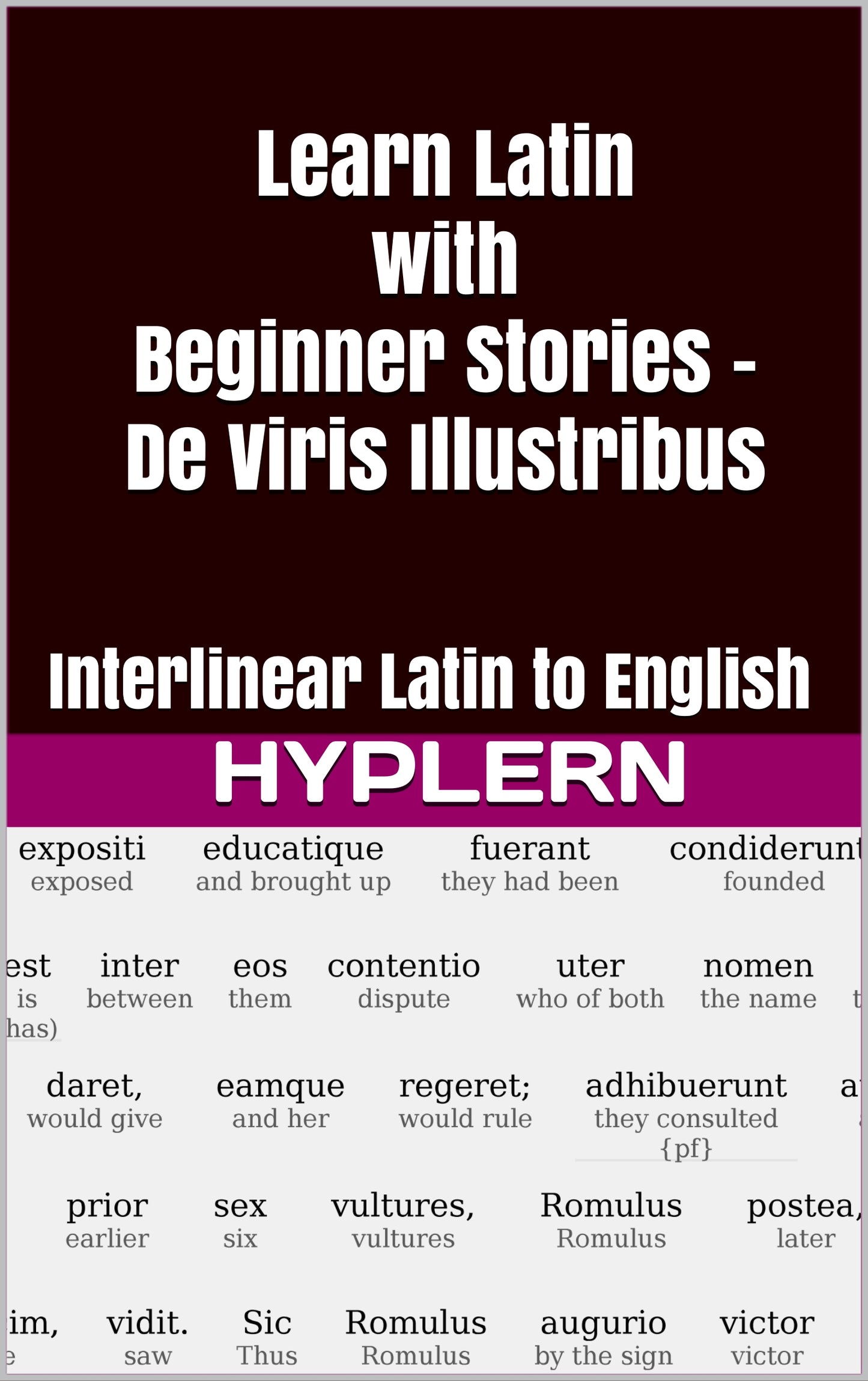 HypLern - Learn Latin With Beginner Stories: De Viris Illustribus - Interlinear PDF and Epub