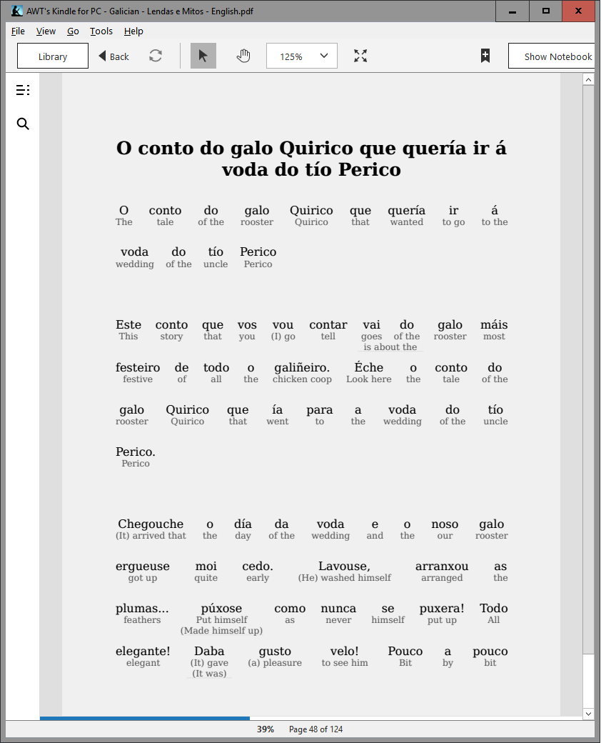 HypLern - Learn Galician With Beginner Stories - Interlinear PDF, Epub and Mobi