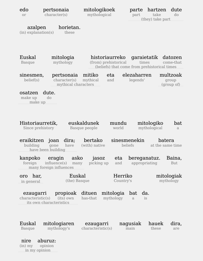 learn Basque just by reading