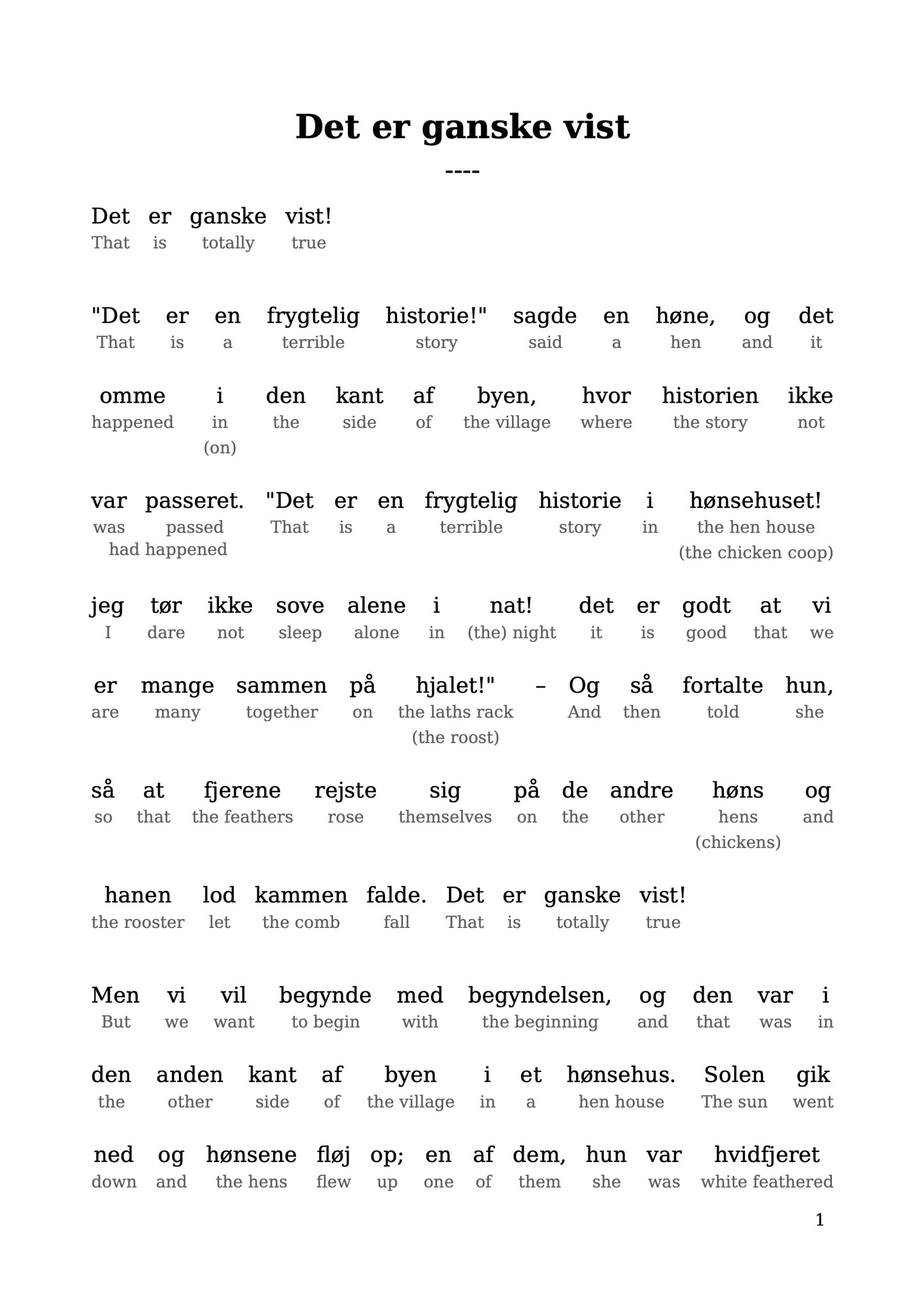 HypLern - Learn Danish with Starter Stories - PDF, Epub and Audio