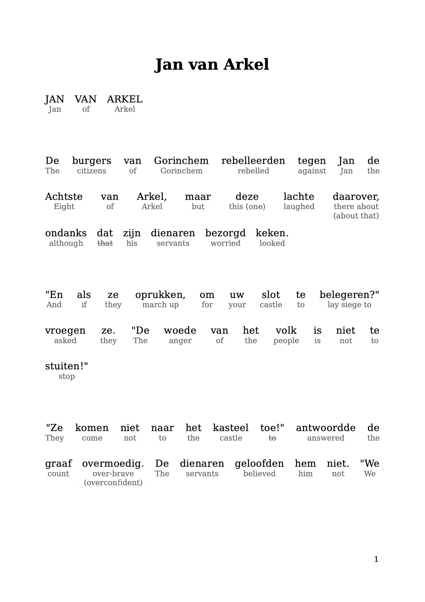 HypLern - Learn Dutch With Knight Stories - Interlinear PDF, Epub, Mobi and Audio