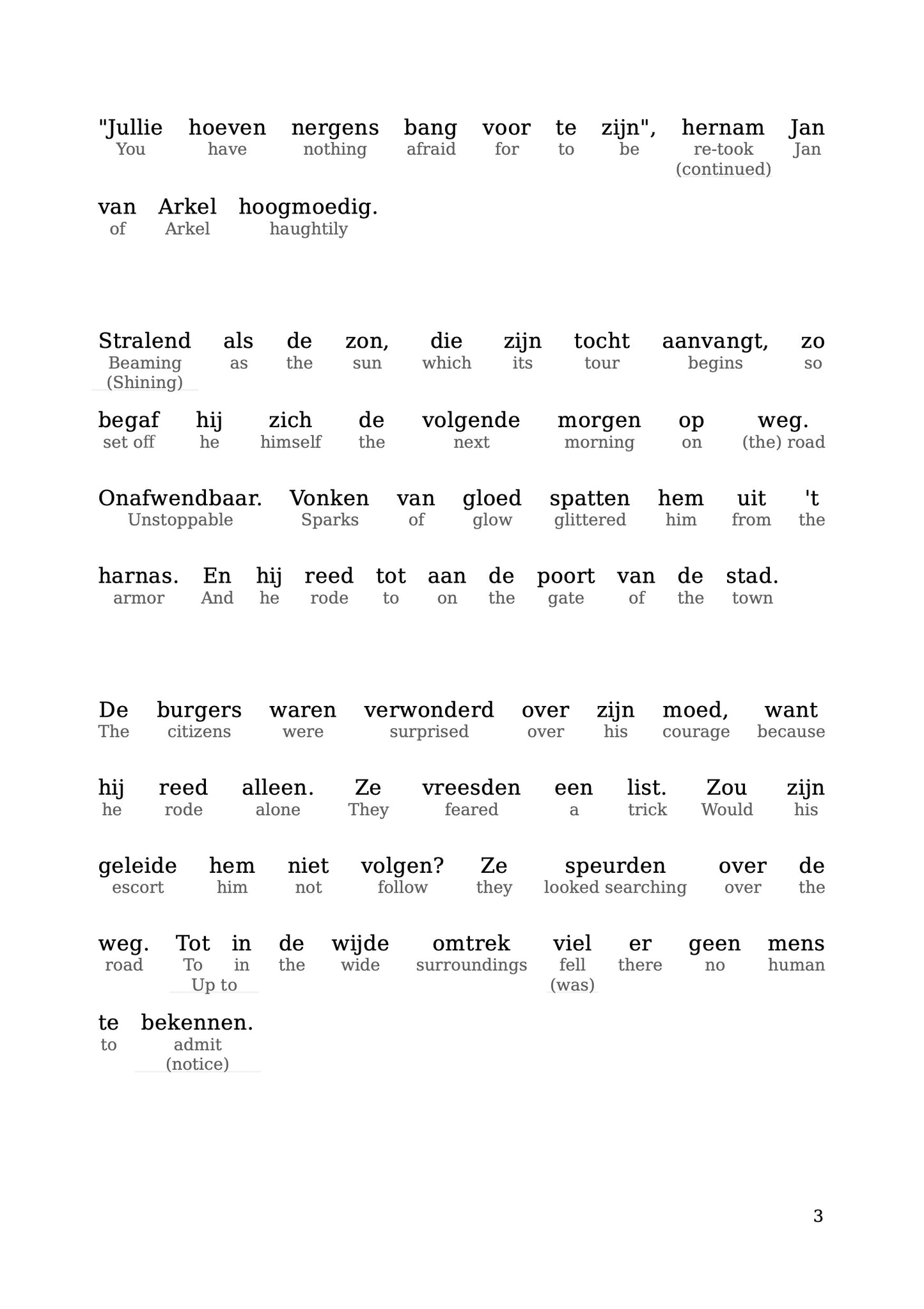 HypLern - Learn Dutch With Knight Stories - Interlinear PDF, Epub, Mobi and Audio