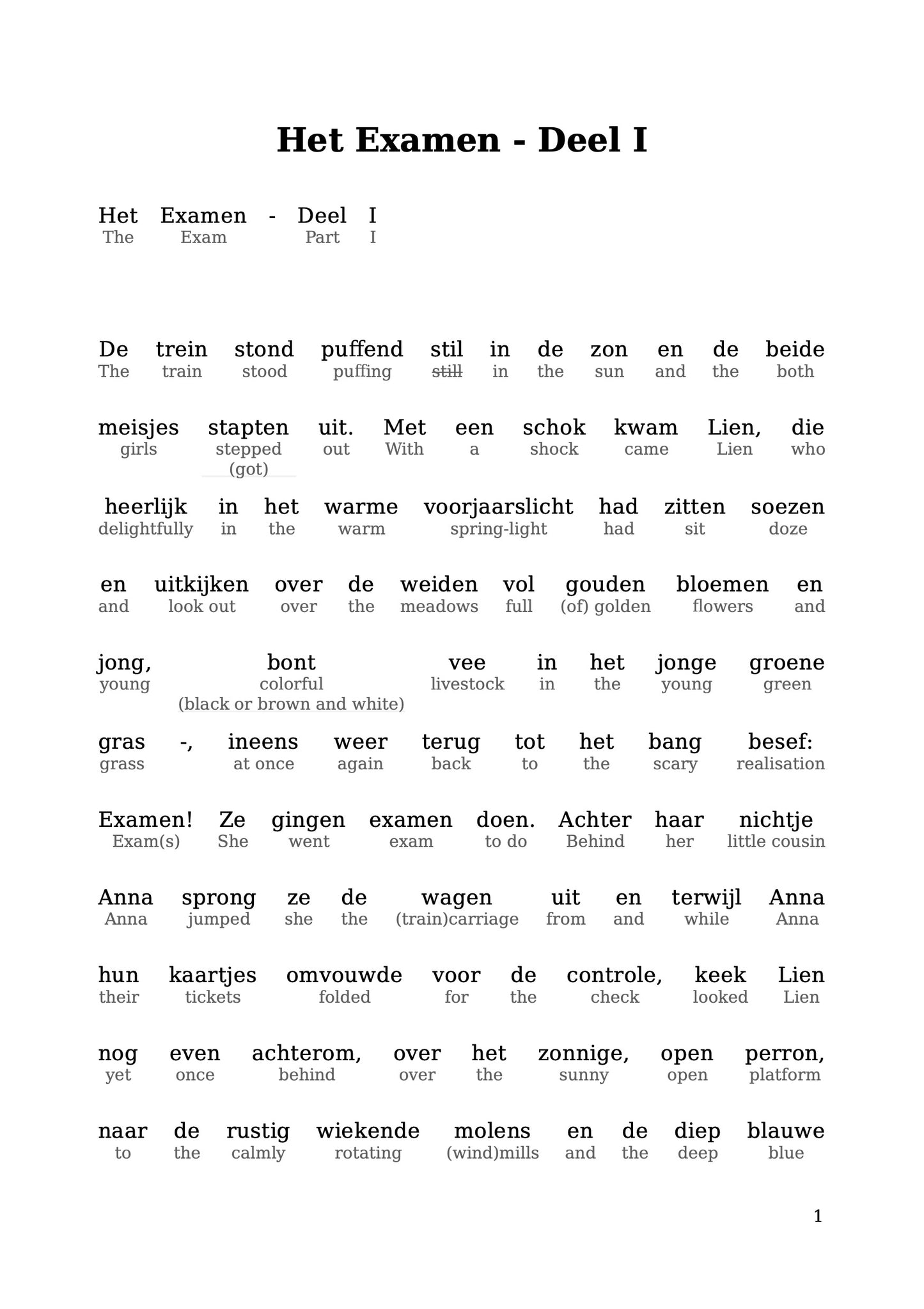HypLern - Learn Dutch With The Class of Twelve - Interlinear PDF, Epub, Mobi and Audio
