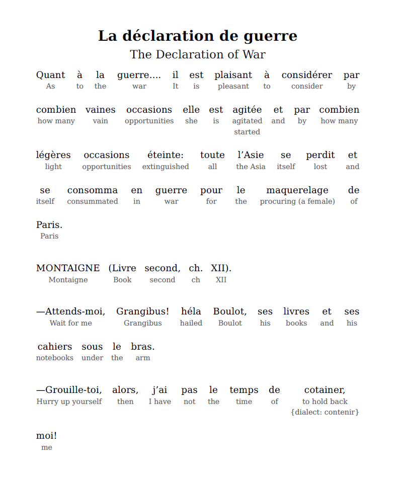 HypLern - Learn French With War of the Buttons - Interlinear PDF and Epubs