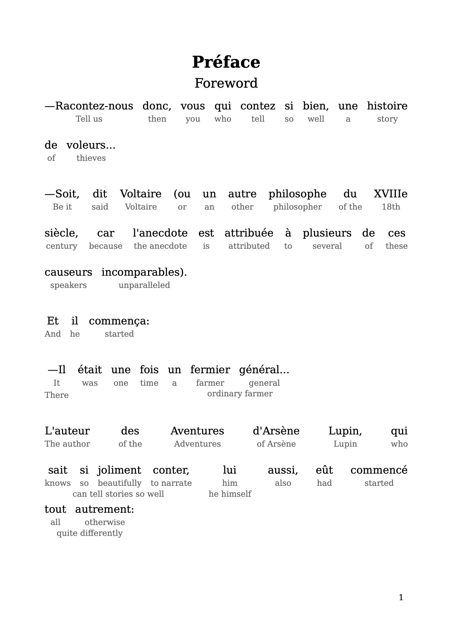 HypLern - Learn French With Arsene Lupin - Interlinear PDF and Epub