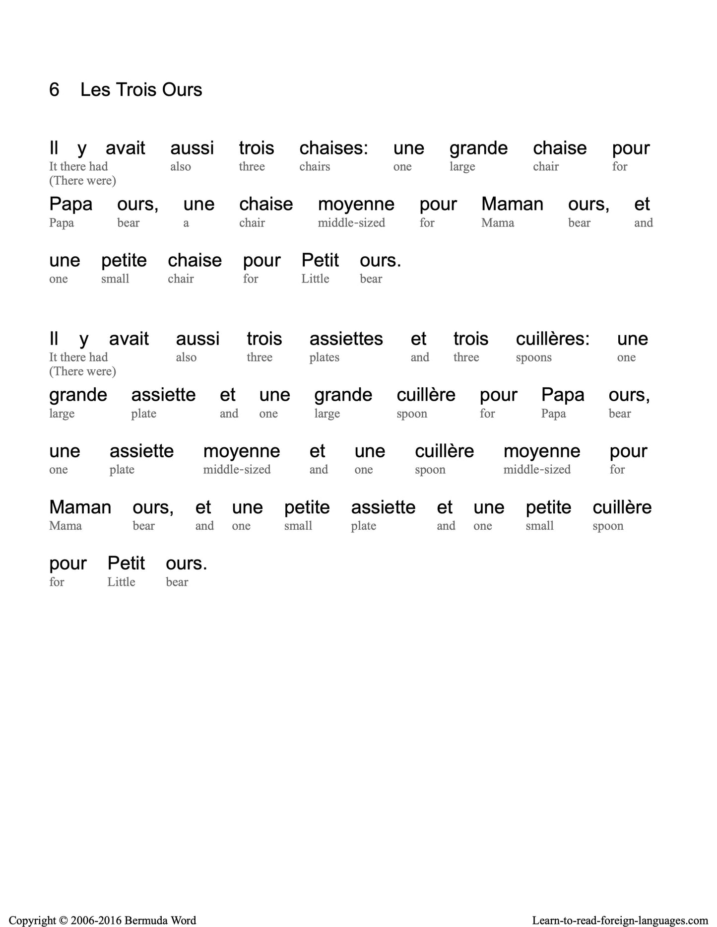 HypLern - Learn French With Fairytales - Interlinear PDF, Epub, Mobi and Audio