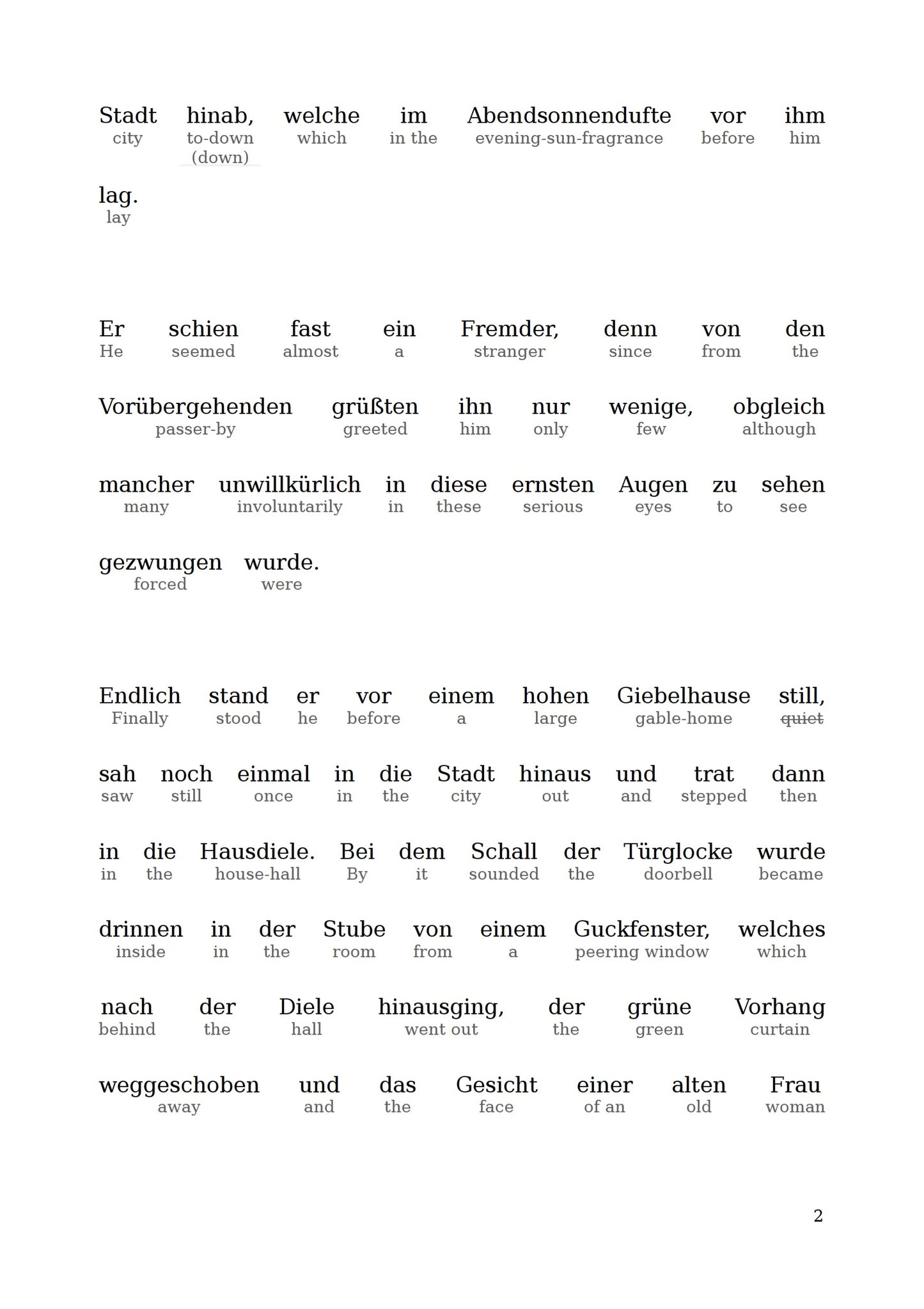 HypLern - Learn German With Literature: Immensee by Theodor Storm - Interlinear PDF, Epubs, Mobi and audio