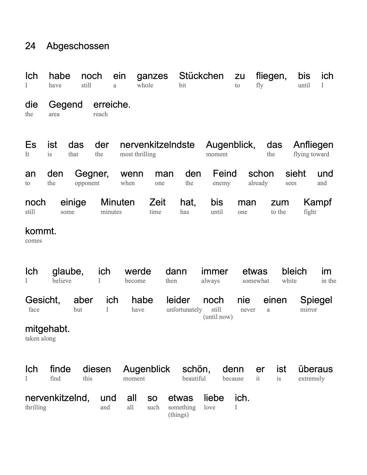 HypLern - Learn German With Short Stories - Interlinear PDF, Epub, Mobi plus MP3s