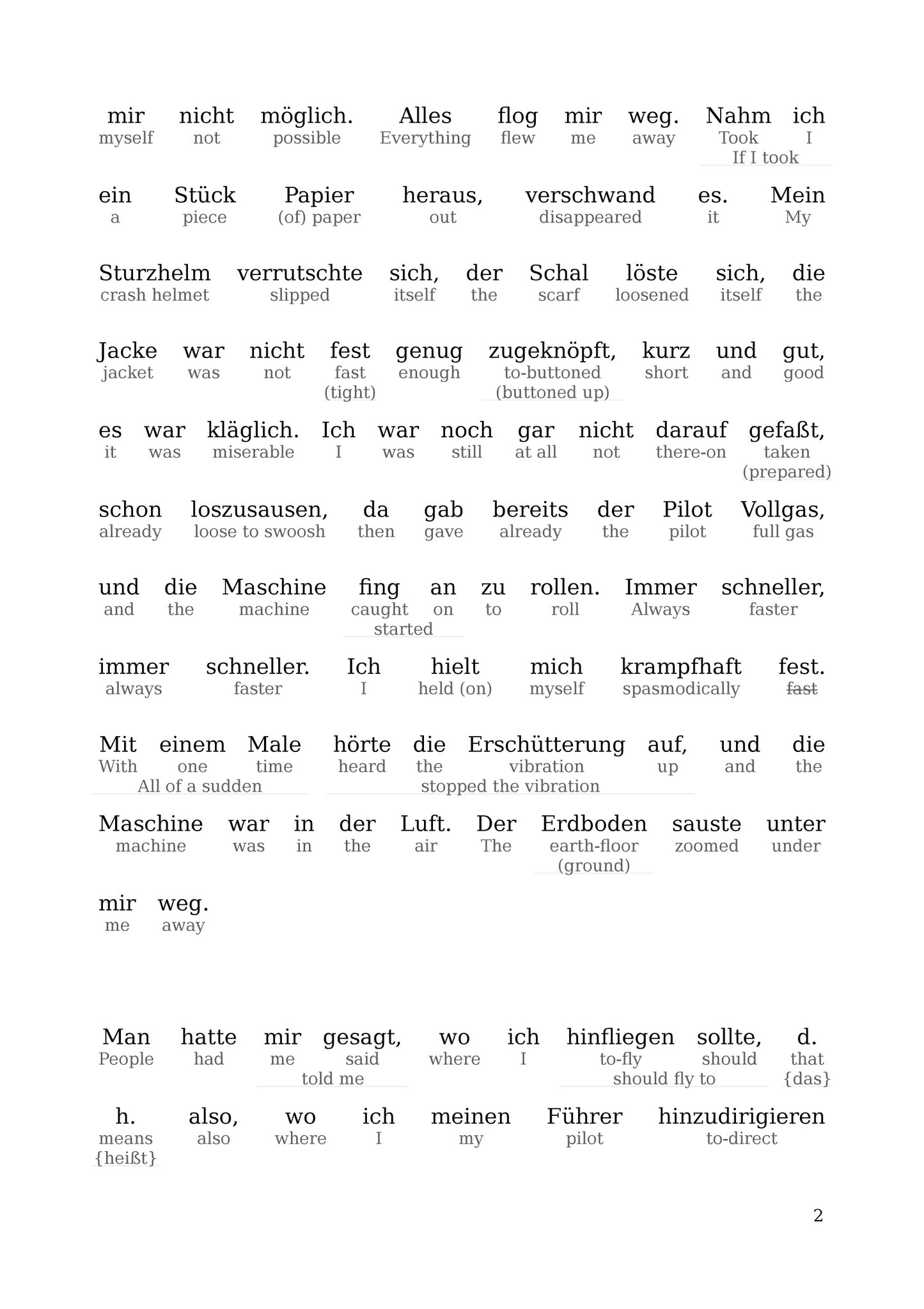 HypLern - Learn German With The Red Baron and Other Stories - Interlinear PDF, Epub, Mobi and audio