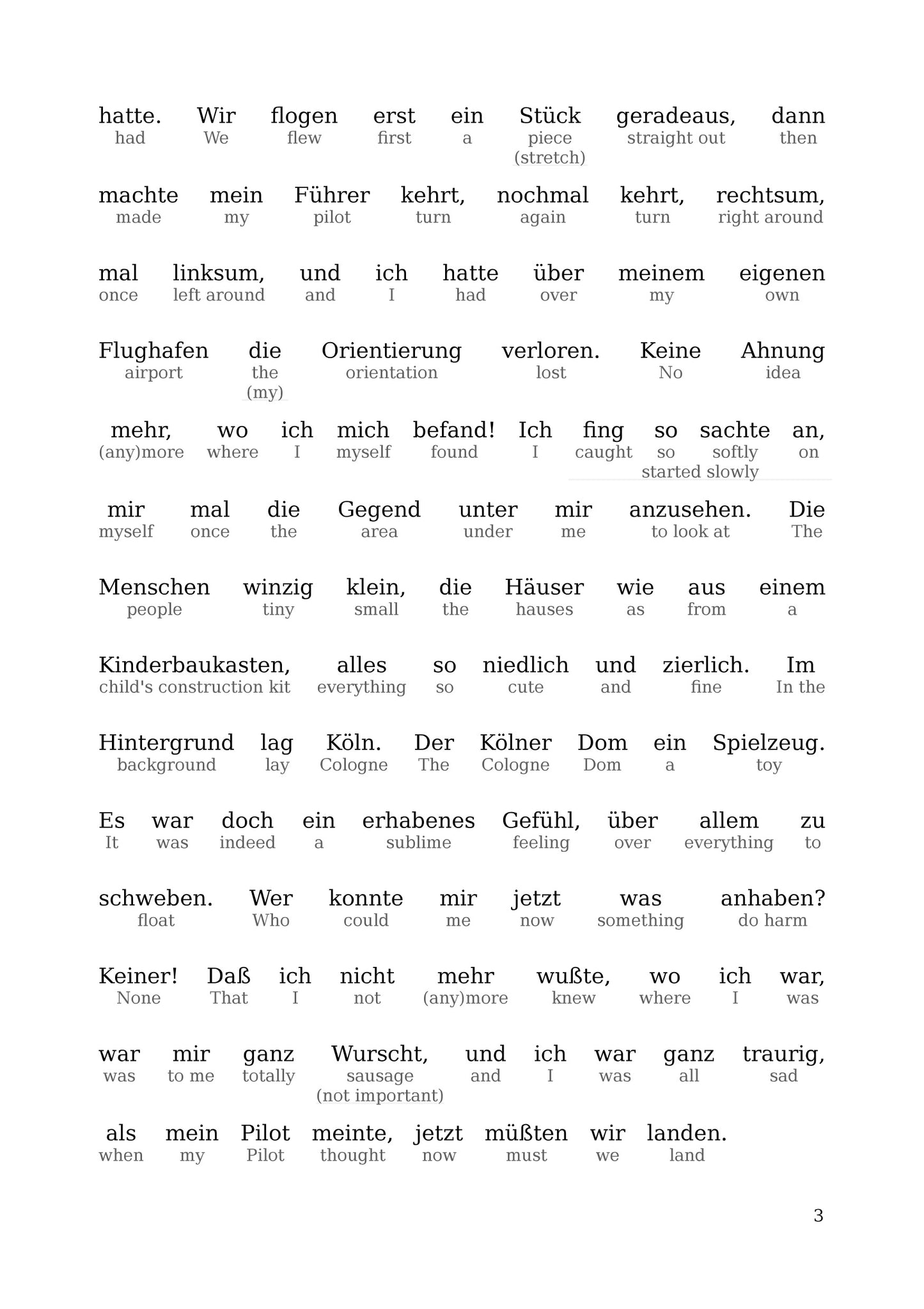 HypLern - Learn German With The Red Baron and Other Stories - Interlinear PDF, Epub, Mobi and audio