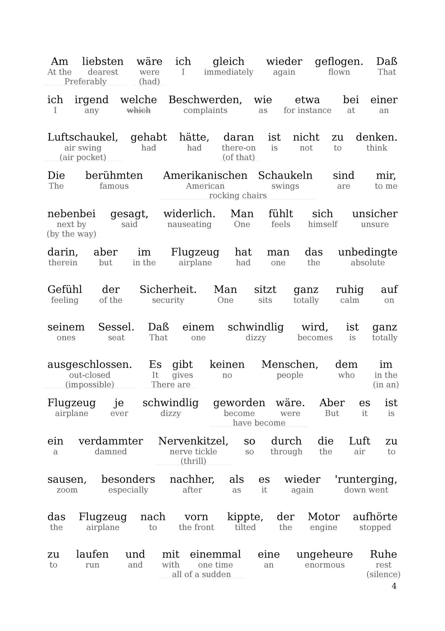 HypLern - Learn German With The Red Baron and Other Stories - Interlinear PDF, Epub, Mobi and audio