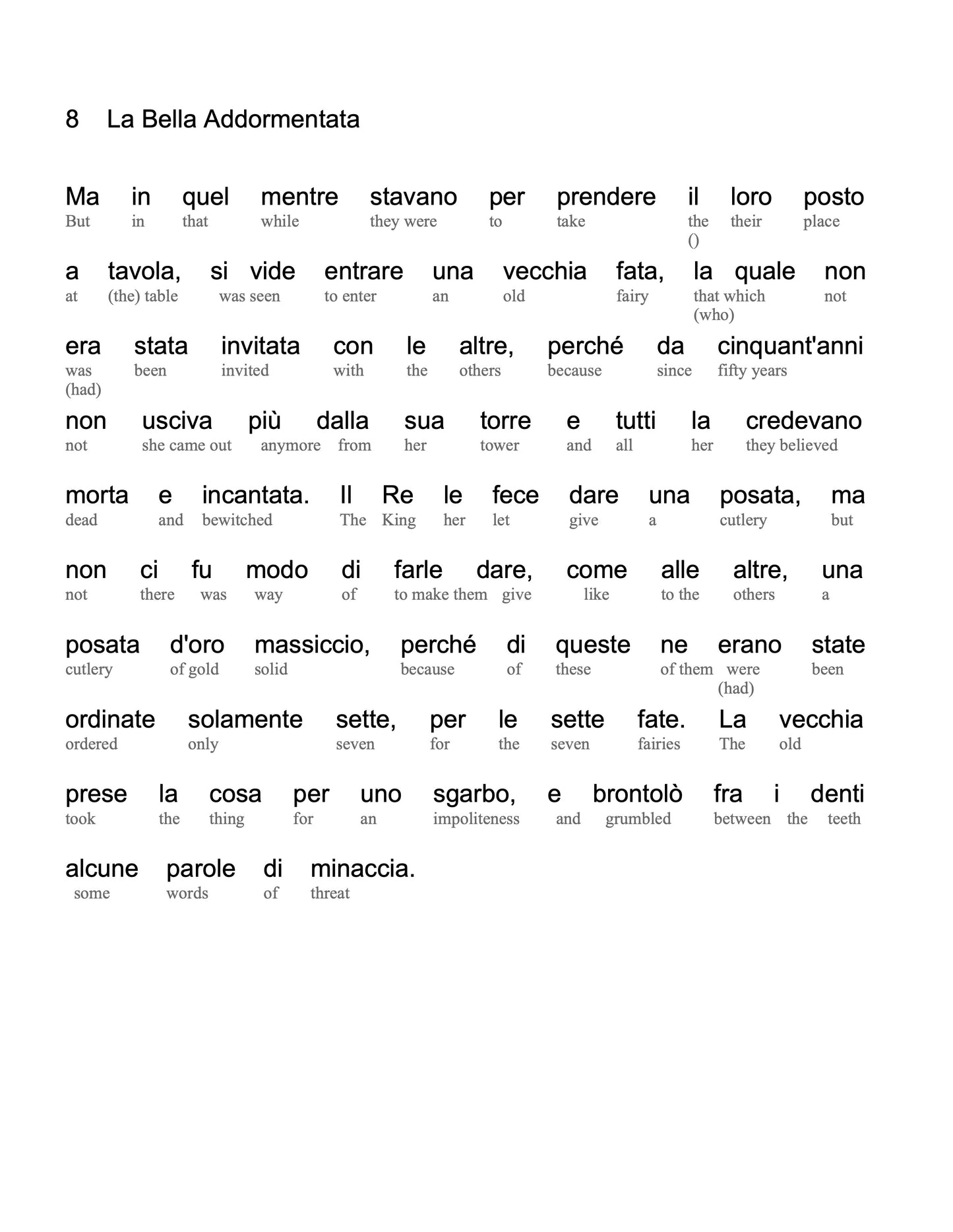 HypLern - Learn Italian with Beginner Stories - Interlinear PDF, Epub, Mobi and Mp3s