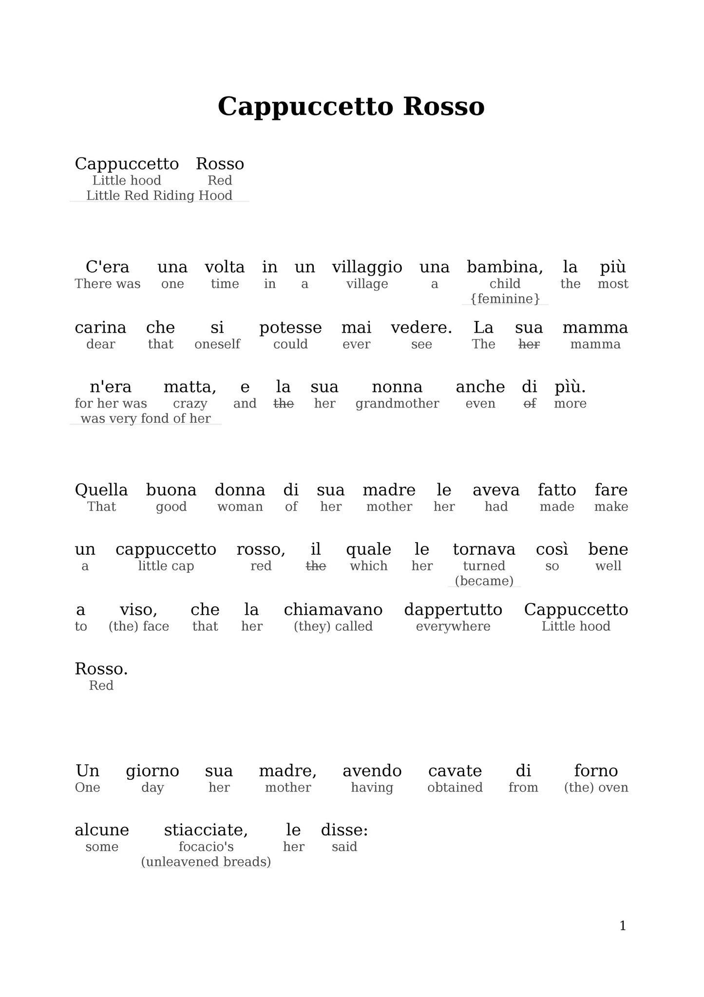 HypLern - Learn Italian with Starter Stories - Interlinear PDF, Epub, Mobi and audio