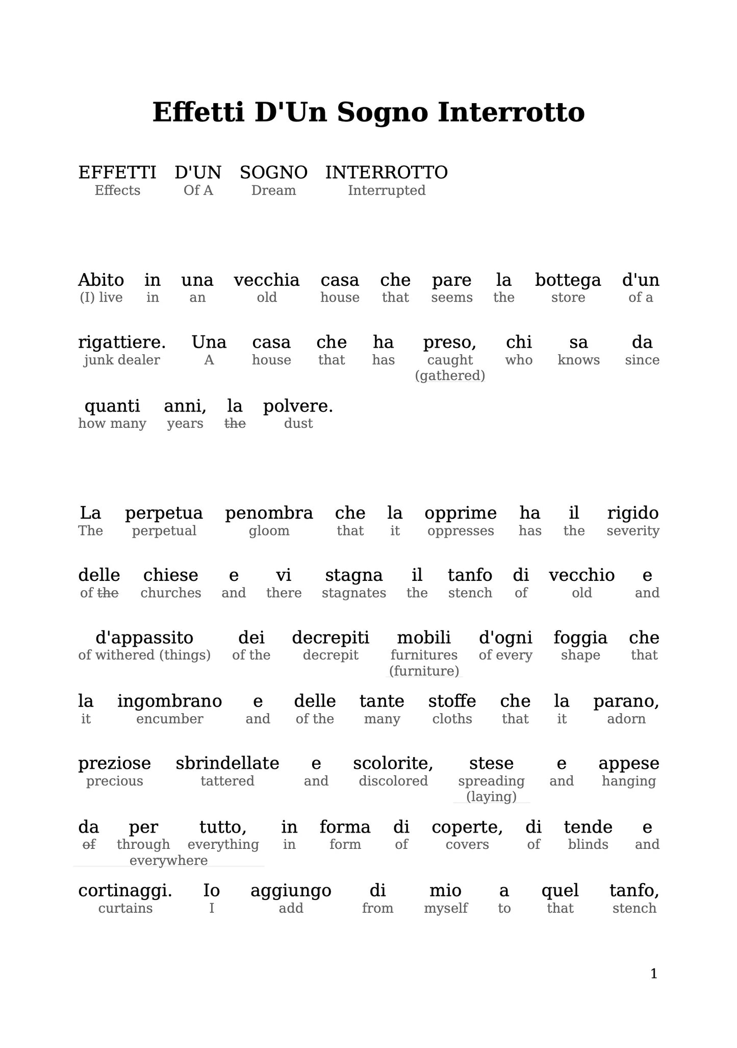 HypLern - Learn Italian with Pirandello's Visita and Other Stories - Interlinear PDF, Epub, Mobi and audio