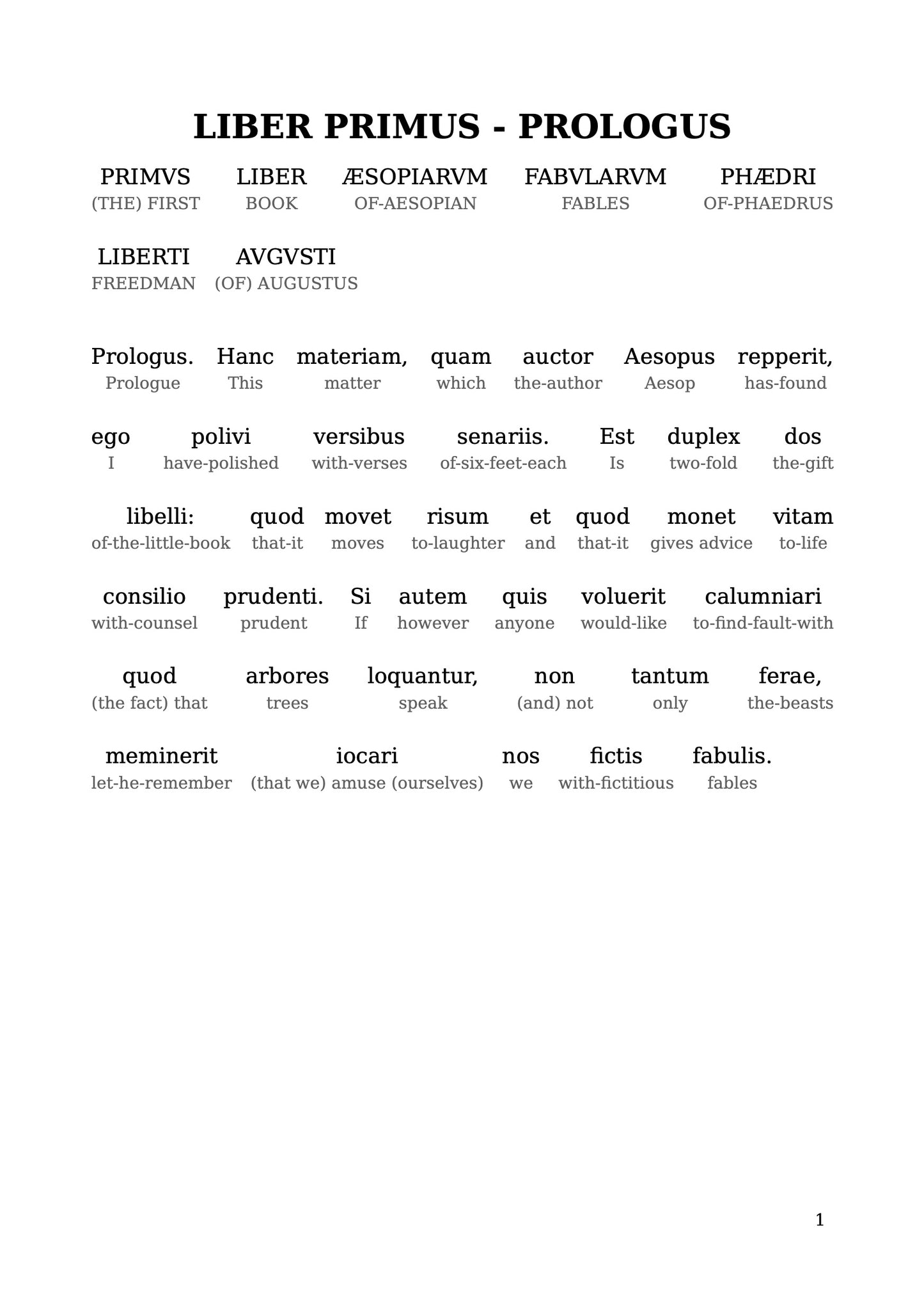 HypLern - Learn Latin With Beginner Stories: Fabularum Aesoparium - Interlinear PDF and Epub