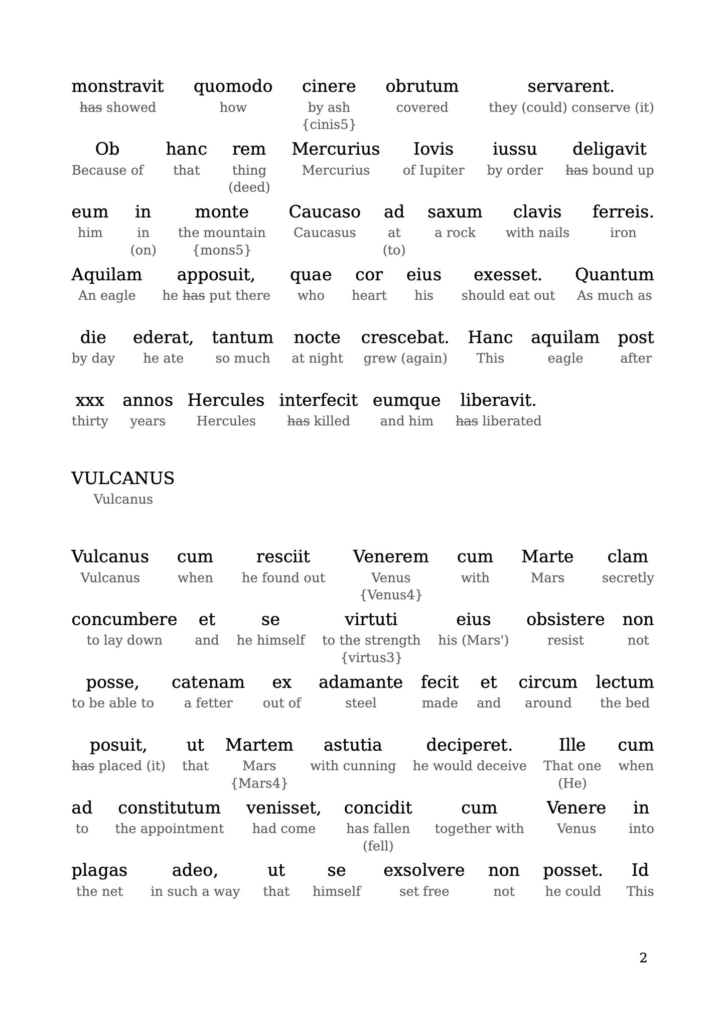 HypLern - Learn Latin With Beginner Stories: Hyginus Fabulae - Interlinear PDF and Epub