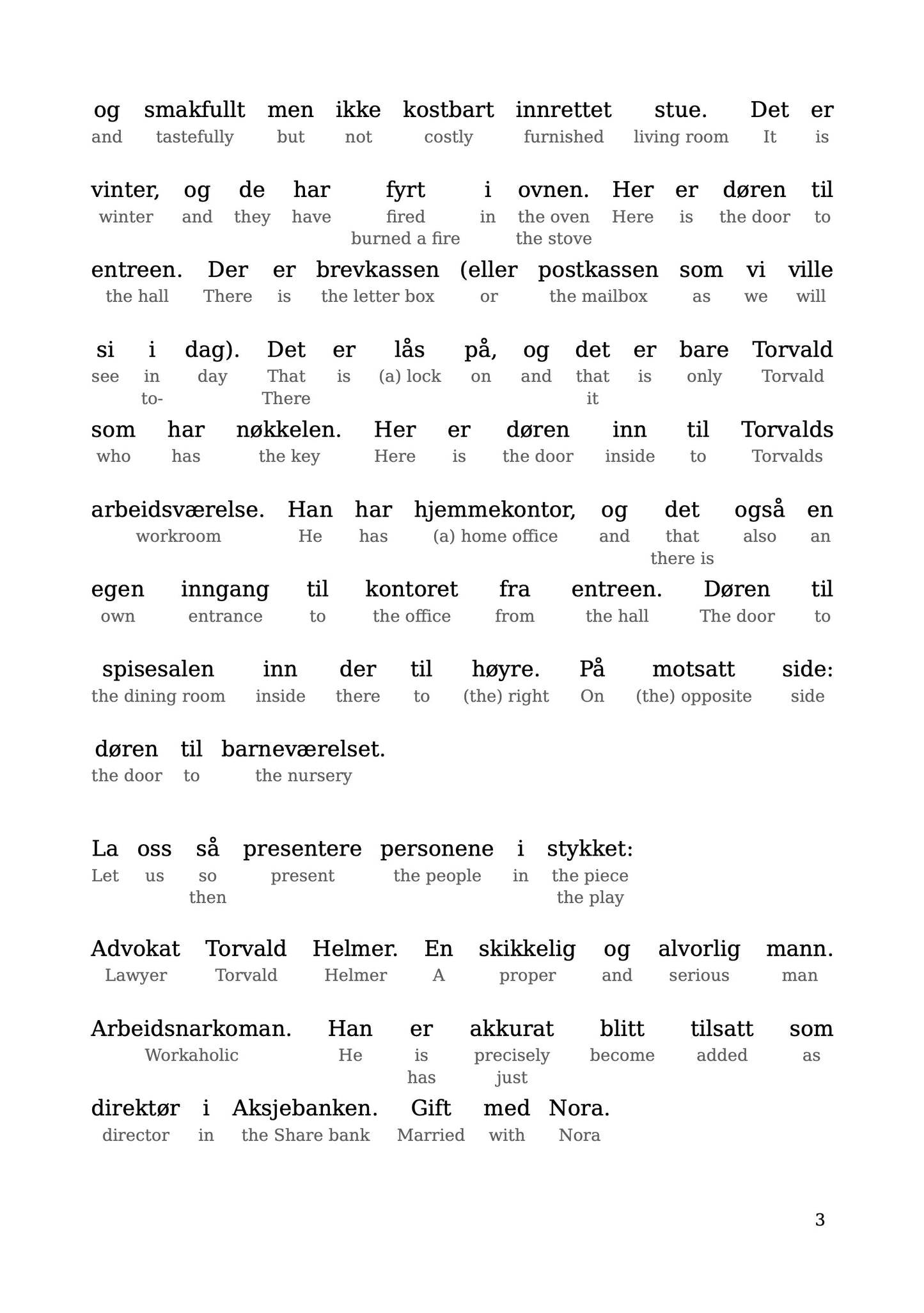 HypLern - Learn Norwegian With Short Stories - Dukkehjem - Interlinear PDF, Epub, Mobi and audio