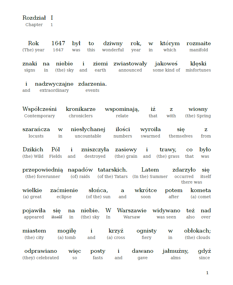 HypLern - Learn Polish with Fire and Storm - Interlinear PDF, Epub and Mobi