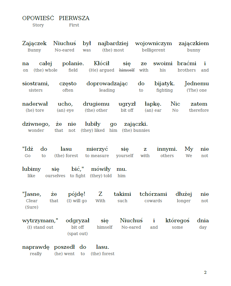 HypLern - Learn Polish with The Story Tree - Interlinear PDF, Epub, Mobi and separate Audio