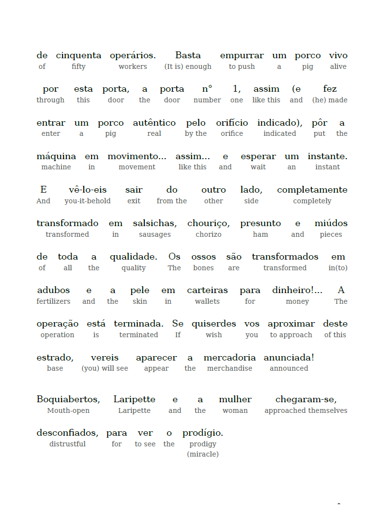 HypLern - Learn Portuguese with Short Stories 2 - Interlinear PDF, Epub, Mobi and audio