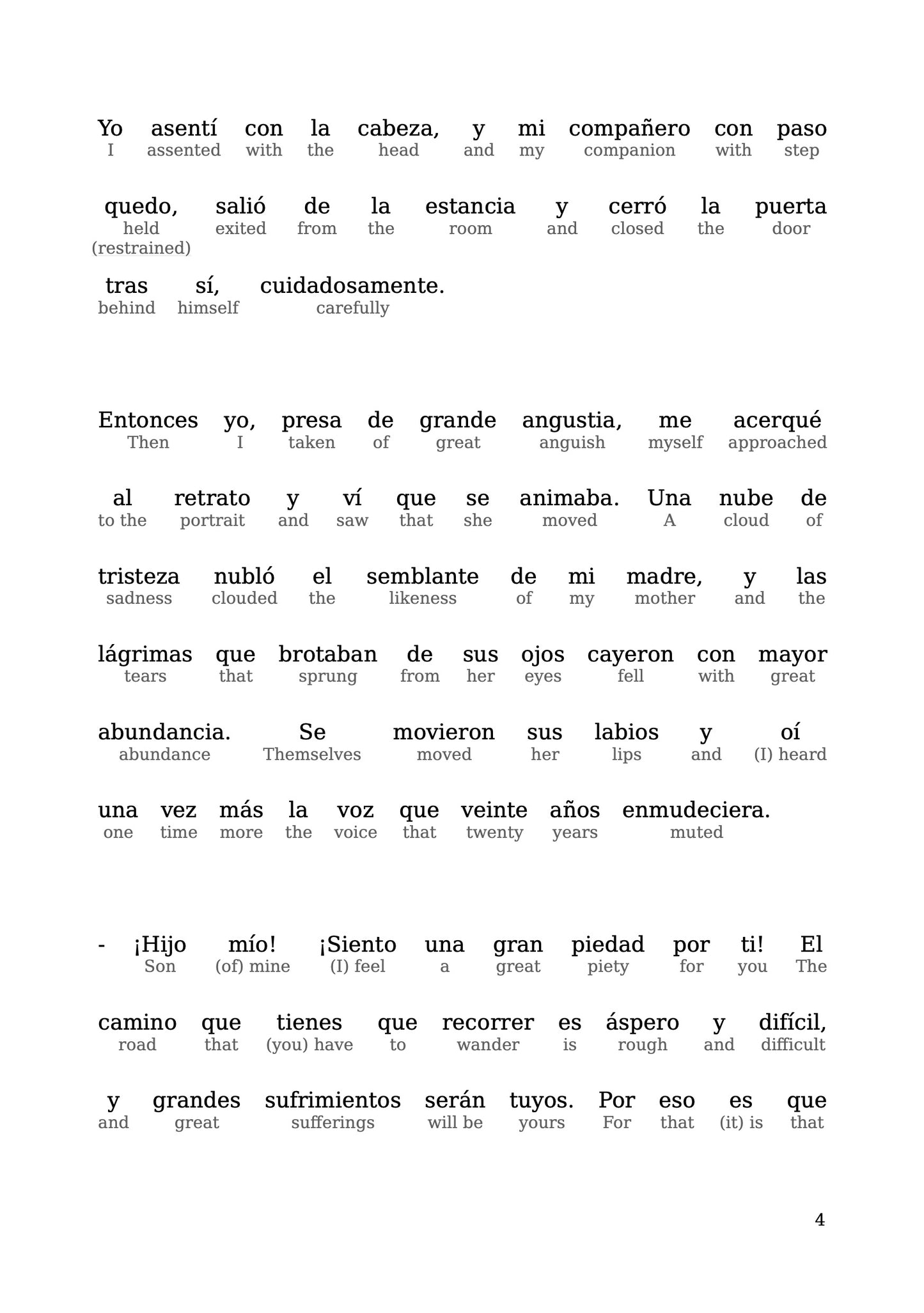 HypLern - Learn Spanish with La Puerta de Bronce - Interlinear PDF, Epub and mp3s