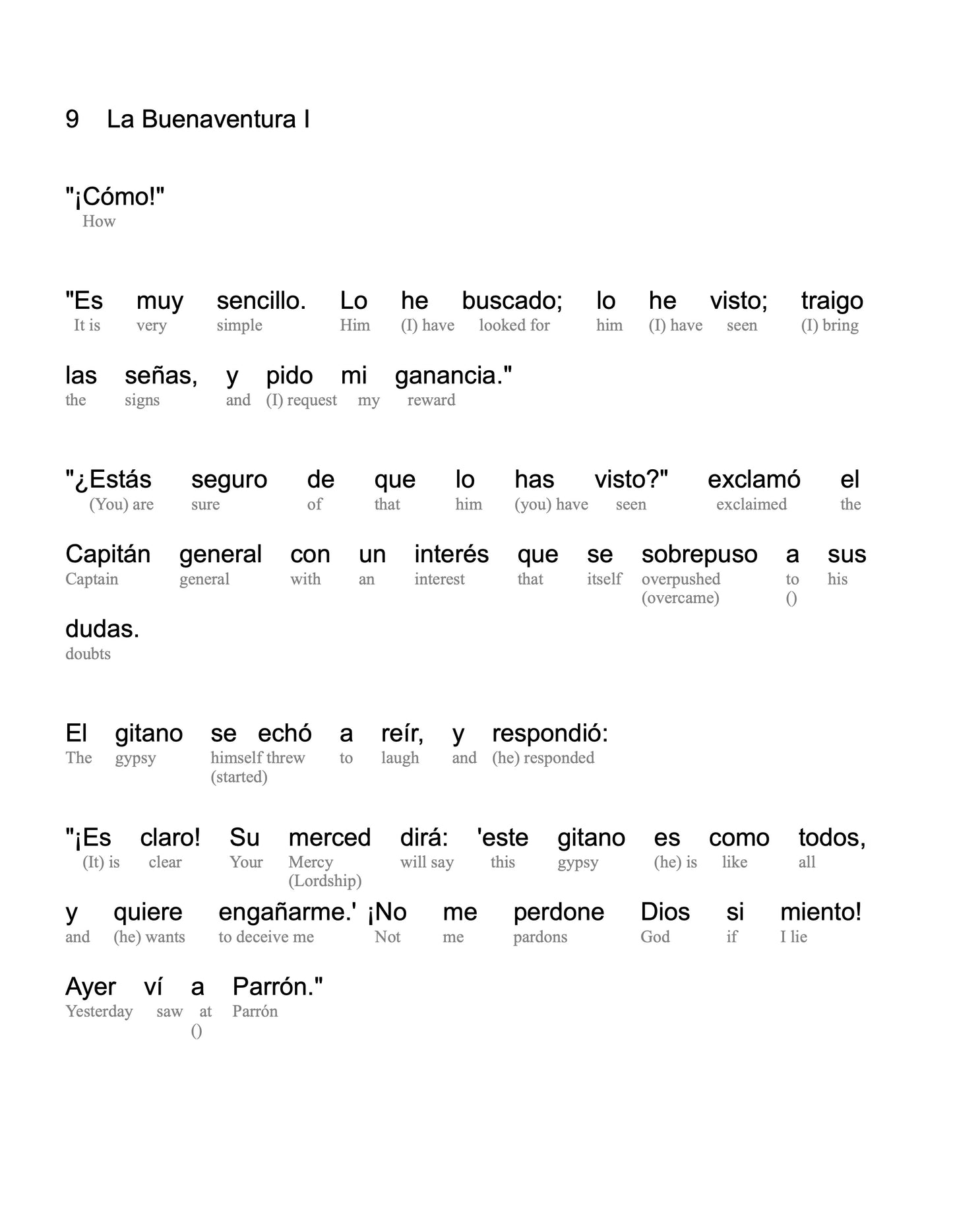 HypLern - Learn Spanish with Short Stories - Interlinear PDF, Epub and mp3s