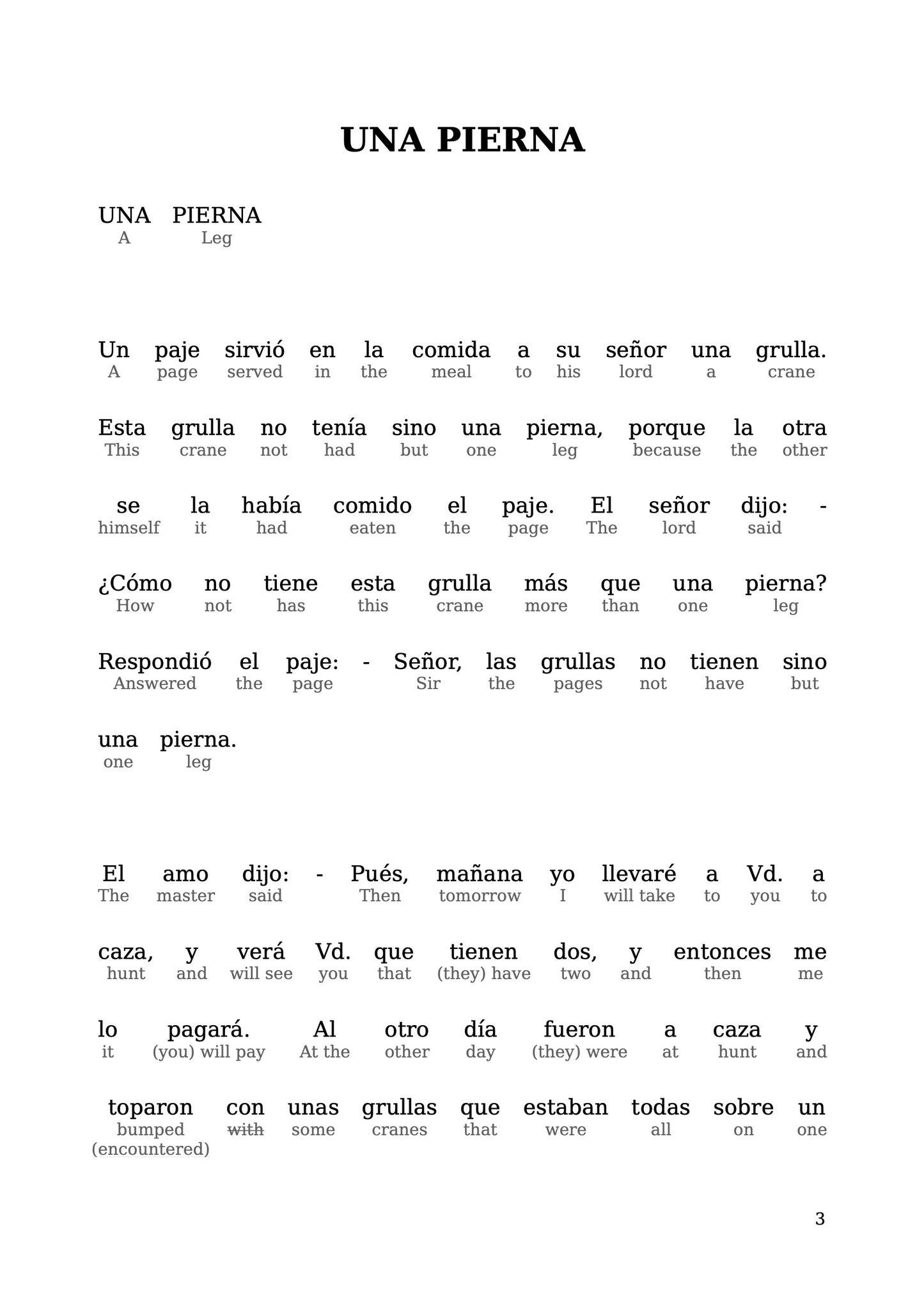 HypLern - Learn Spanish with Starter Stories - Interlinear PDF, Epubs and mp3s