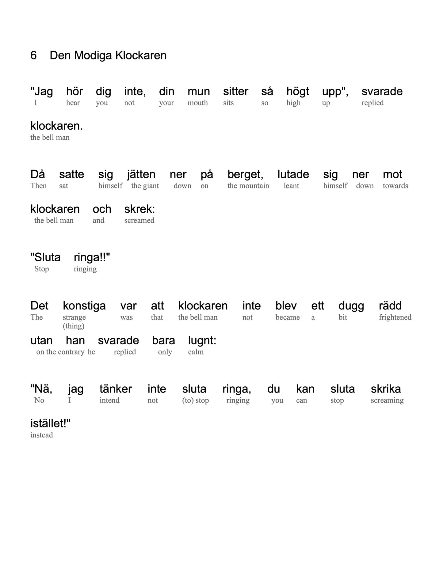 HypLern - Learn Swedish With Beginner Stories - Interlinear PDF, Epub, Mobi and Audio