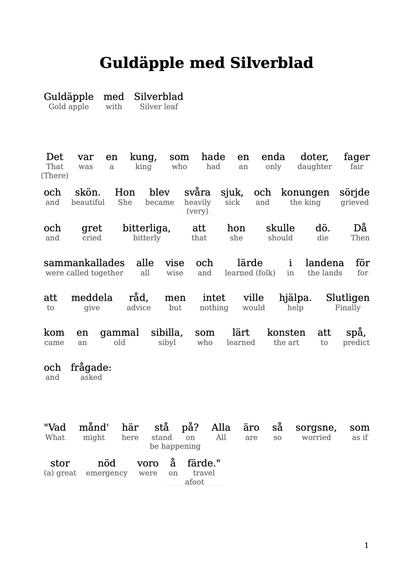 HypLern - Learn Swedish With More Beginner Stories - Interlinear PDF, Epub, Mobi and audio
