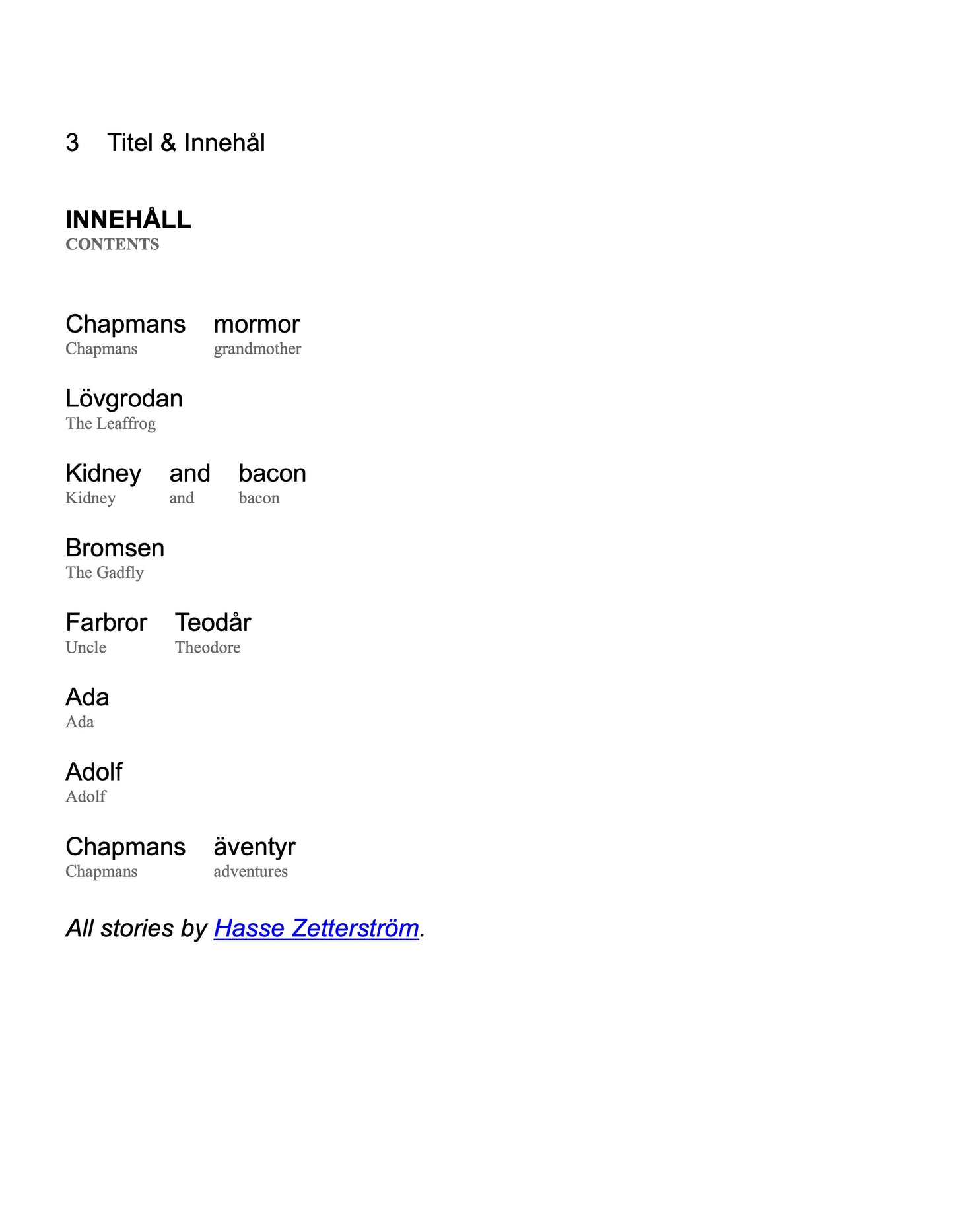 HypLern - Learn Swedish With Short Stories - Interlinear PDF, Epub, Mobi and Audio