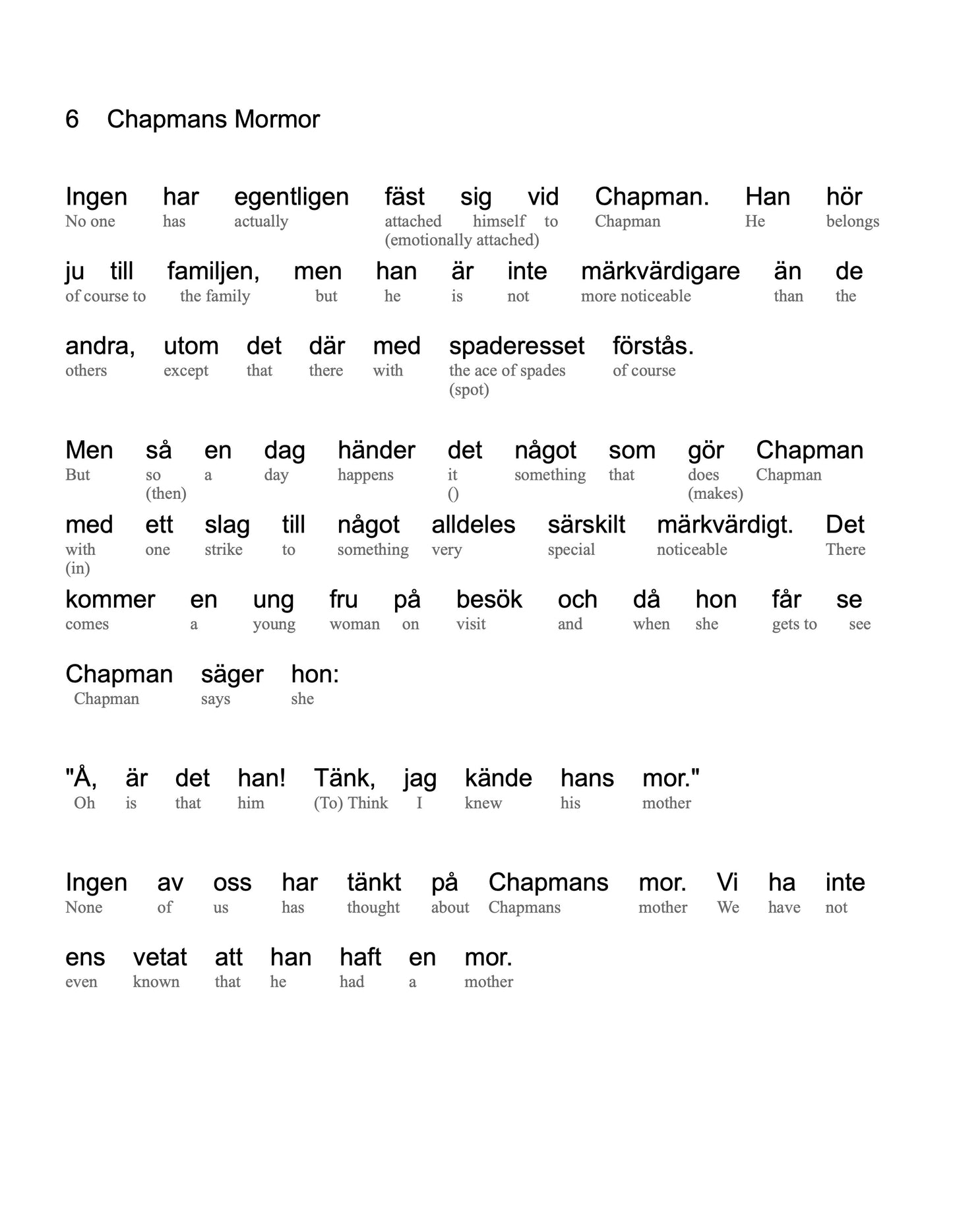 HypLern - Learn Swedish With Short Stories - Interlinear PDF, Epub, Mobi and Audio