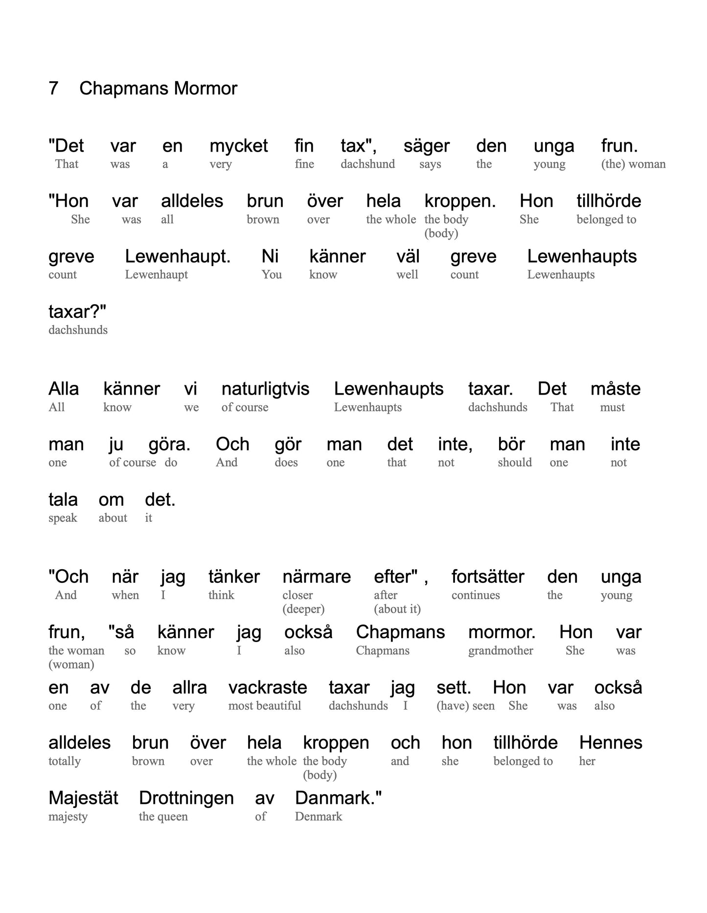 HypLern - Learn Swedish With Short Stories - Interlinear PDF, Epub, Mobi and Audio