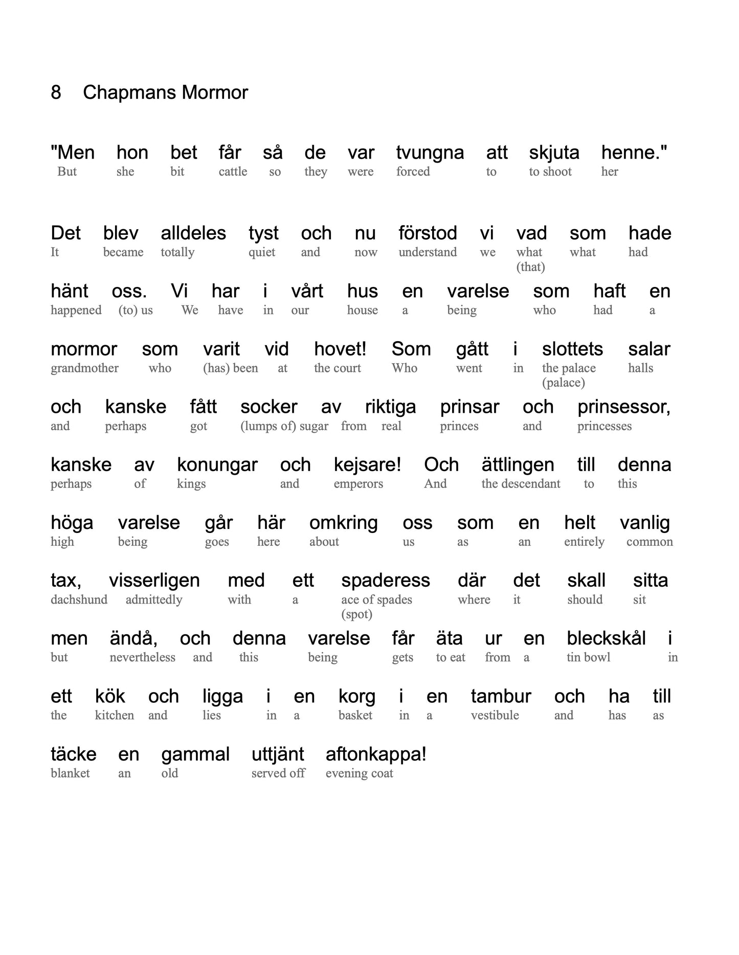 HypLern - Learn Swedish With Short Stories - Interlinear PDF, Epub, Mobi and Audio