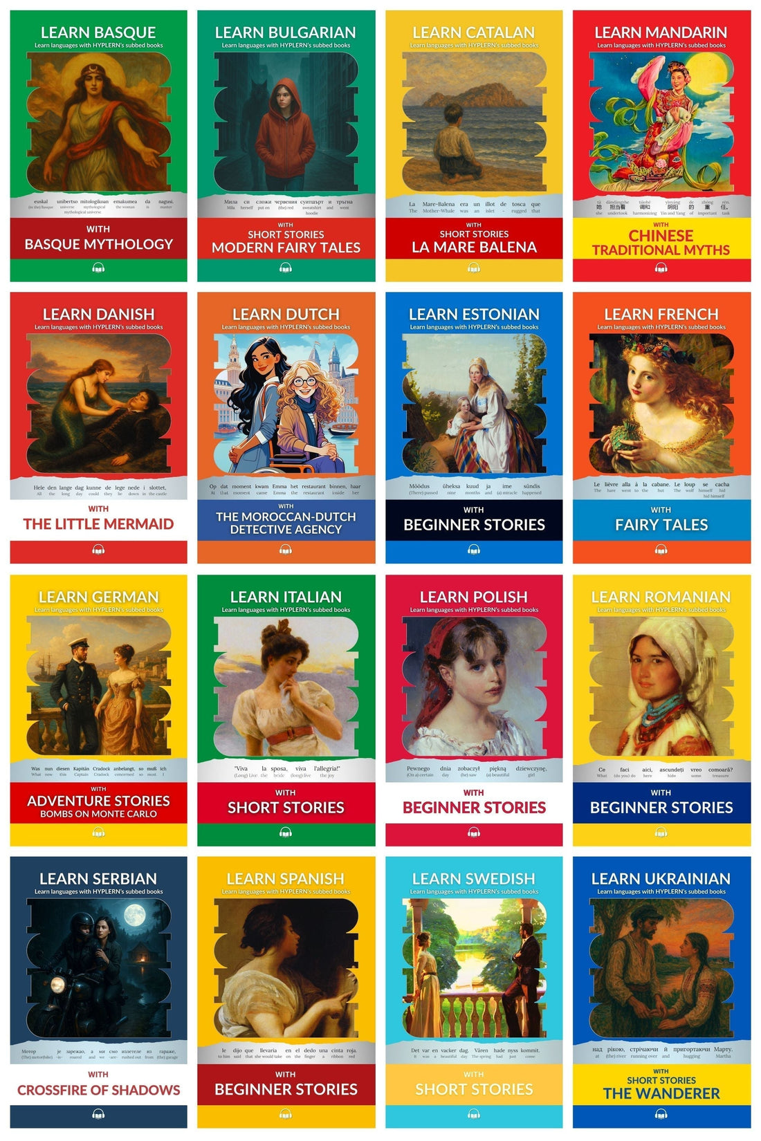HypLern Interlinear Books: HypLern Completes Covers for 110+ Titles in