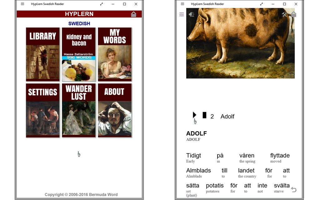 HypLern Swedish Reader