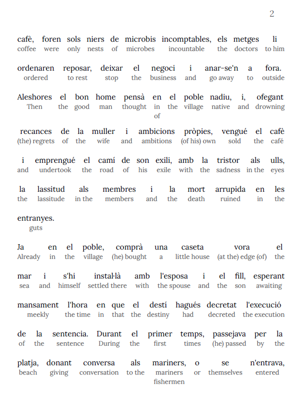 HypLern - Learn Catalan With Short Stories - La Mare Balena - Interlinear books in PDF, Epub, and Mp3 format