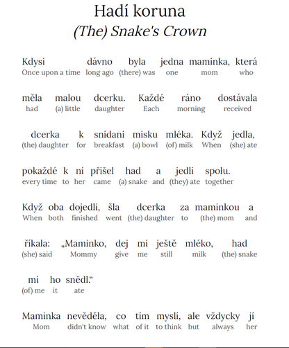 HypLern - Learn Czech with Beginner Stories - Pdf, Epub and Mp3