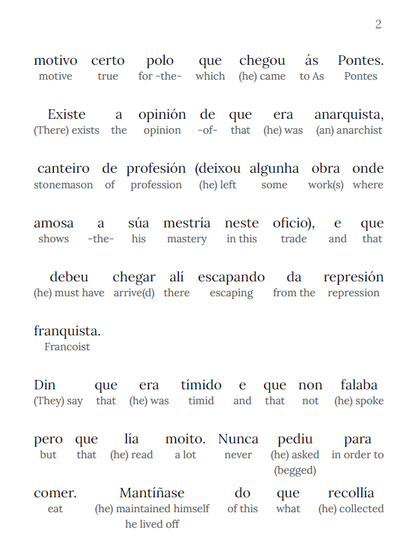 HypLern - Learn Galician With Beginner Stories - Interlinear PDF, Epub, Mobi and Mp3s
