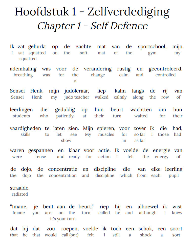 HypLern - Learn Dutch With You Can't Choose Family - Interlinear PDF and Epub