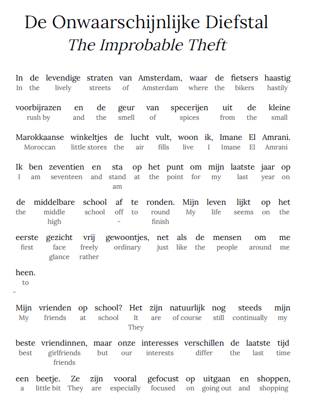 HypLern - Learn Dutch With The Moroccan-Dutch Detective Agency - Interlinear PDF and Epub