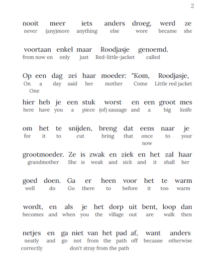 HypLern - Learn Dutch With Woke Fairytales - Interlinear PDF, Epub and Mp3s