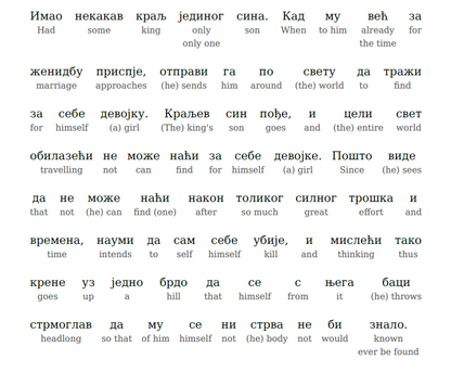 HypLern - Learn Serbian with Beginner Stories - Interlinear PDF and Epub