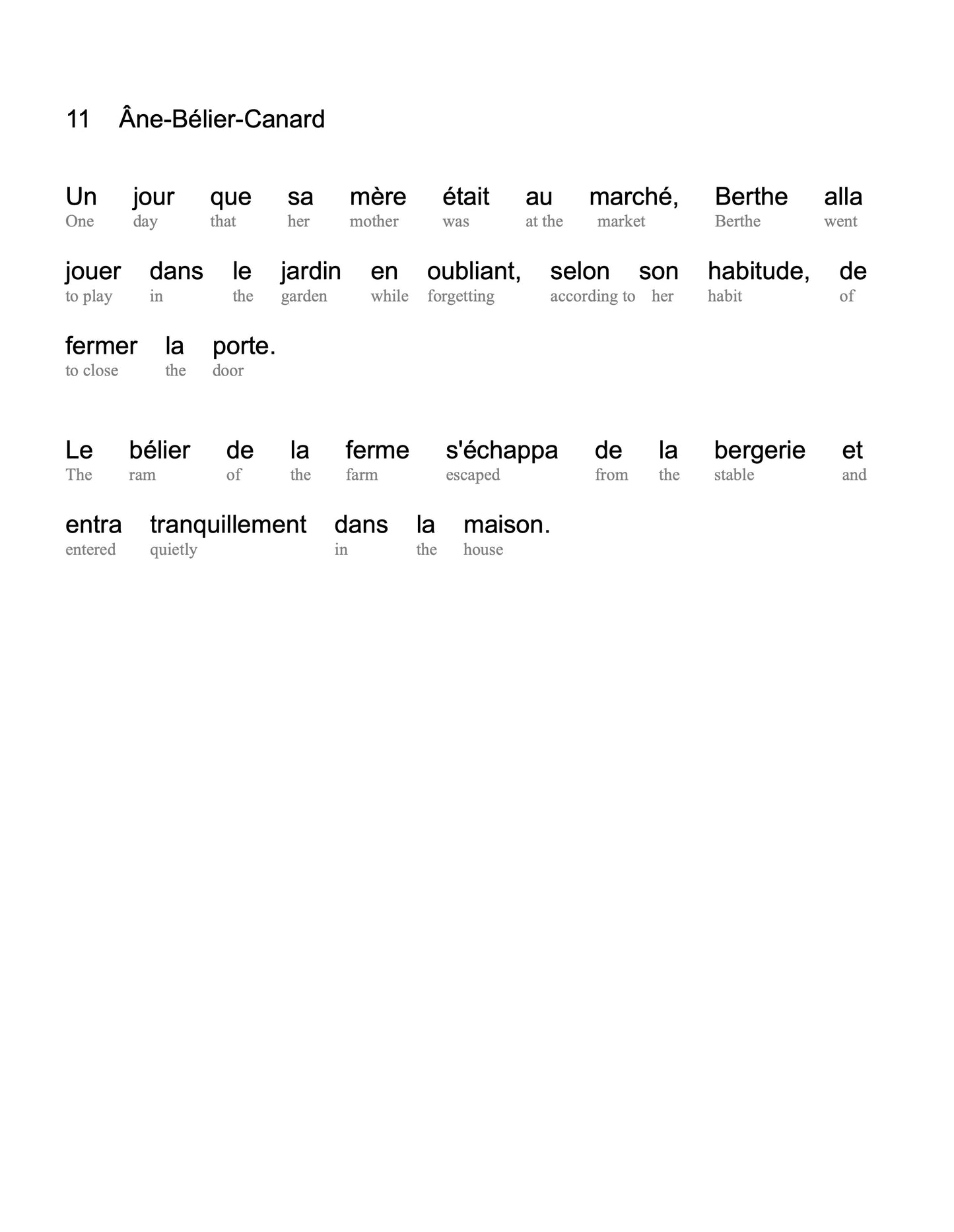 HypLern - Learn French With Beginner Stories - Interlinear PDF, Epub, Mobi and audio