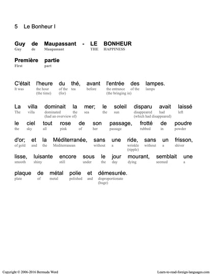 HypLern - Learn French With Romantic Stories - Interlinear PDF, Epub, Mobi and audio