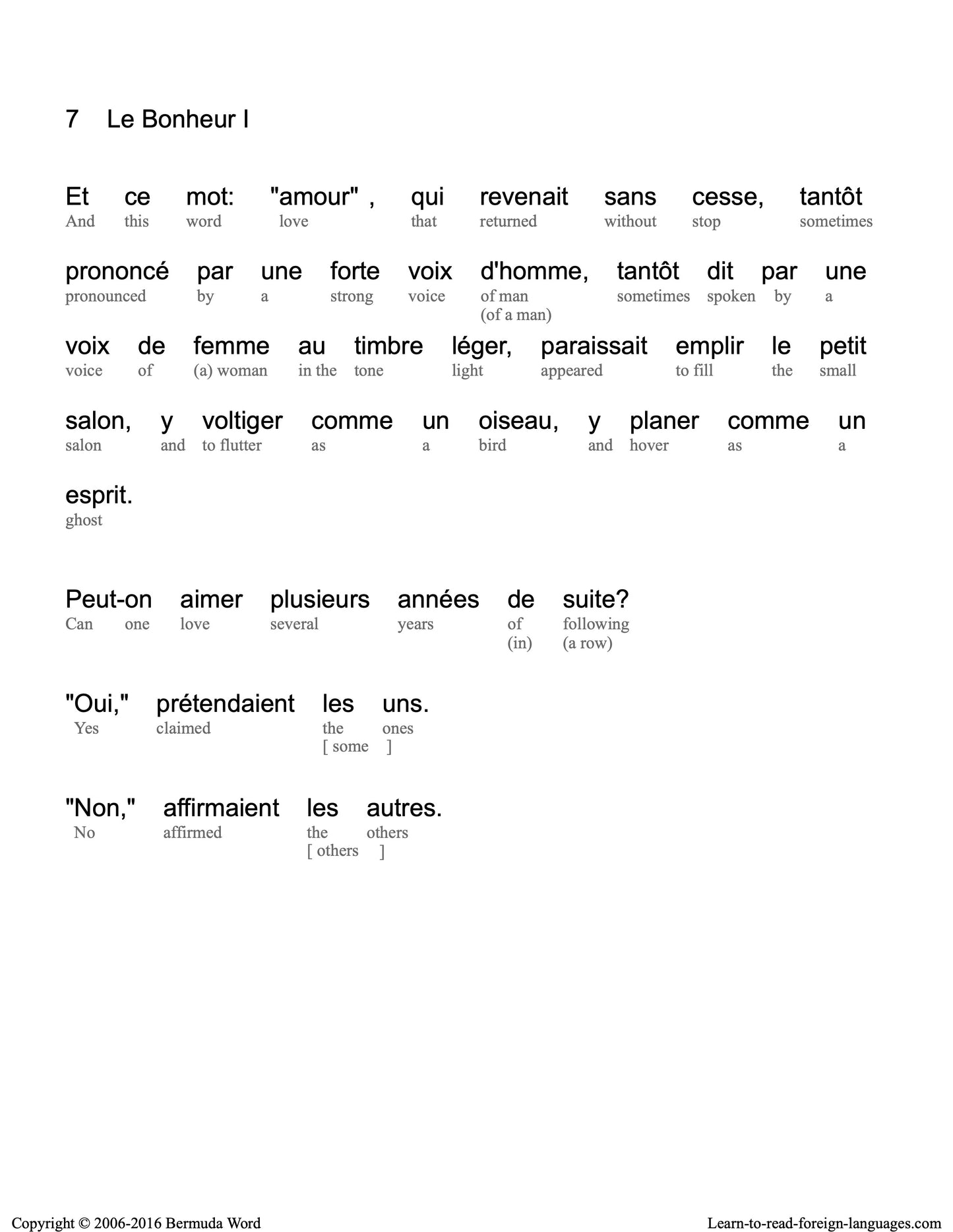 HypLern - Learn French With Romantic Stories - Interlinear PDF, Epub, Mobi and audio